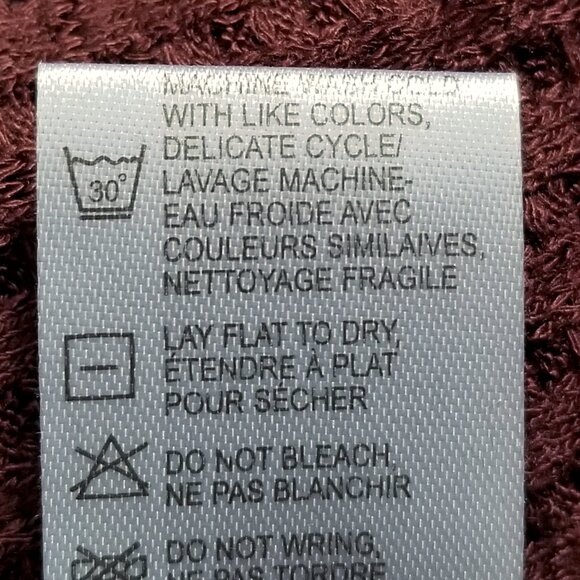 Chaser Waffle Knit Long Sleeve Thermal Top Deep Scoop Neck Size Large Merlot - Picture 12 of 13